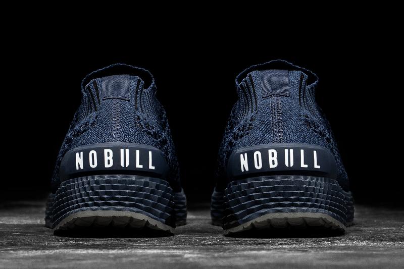 Men's Nobull Midnight Knit Running Shoes Navy | SG L1981I